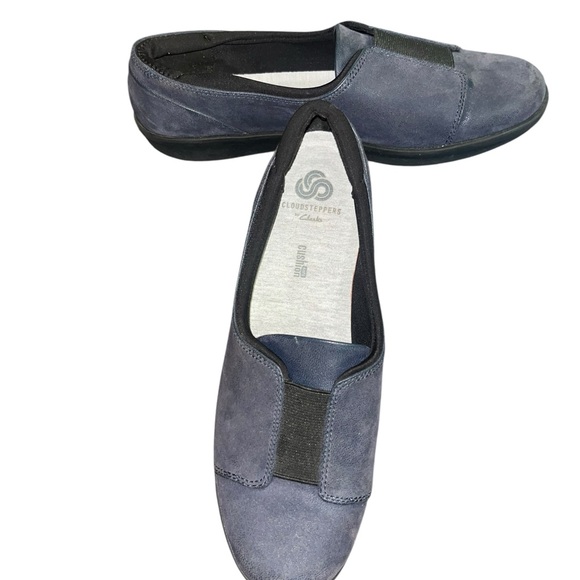 Clarks‎ Blue Slip-On Loafers Cloud Steppers - Picture 3 of 4